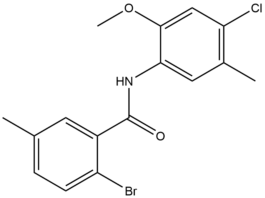 2-Bromo-N-(4-chloro-2-methoxy-5-methylphenyl)-5-methylbenzamide Structure