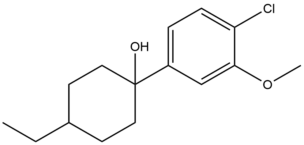 1-(4-Chloro-3-methoxyphenyl)-4-ethylcyclohexanol Structure