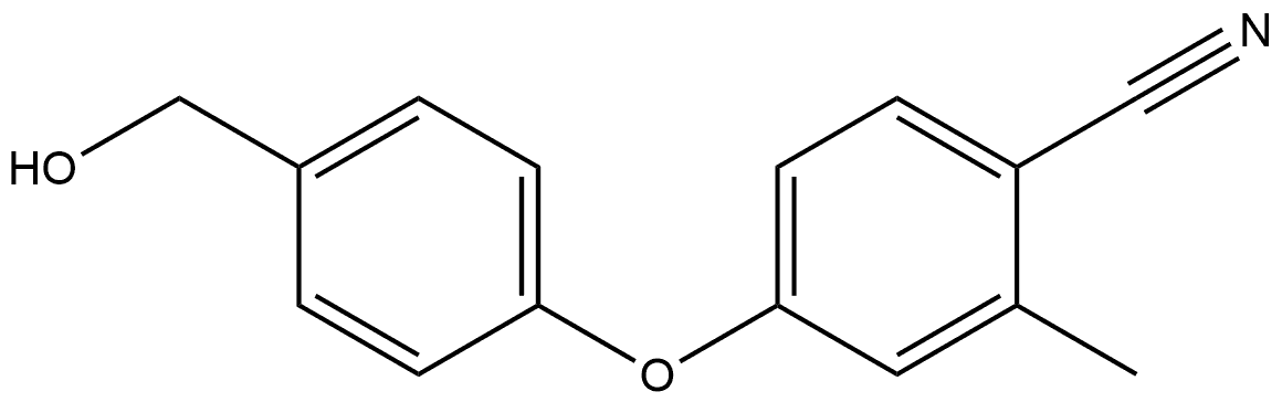4-[4-(Hydroxymethyl)phenoxy]-2-methylbenzonitrile Structure