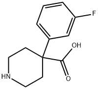 4-Piperidinecarboxylic acid, 4-(3-fluorophenyl)- Structure