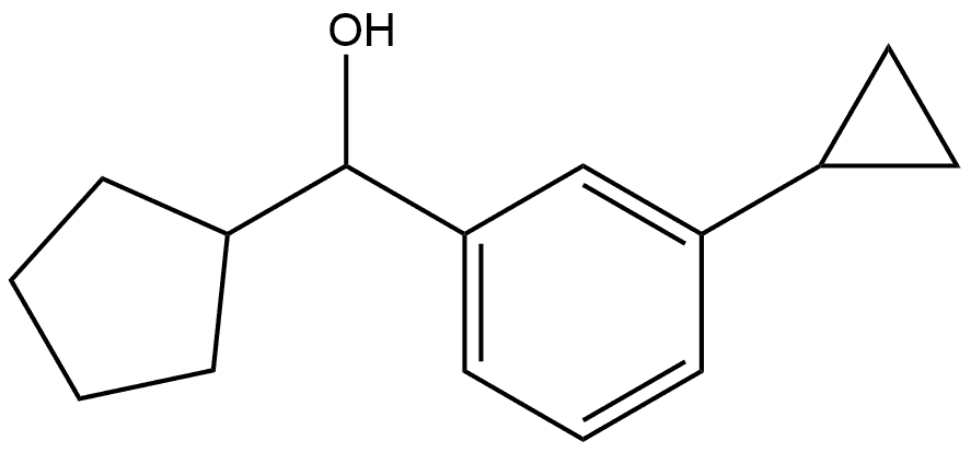 α-Cyclopentyl-3-cyclopropylbenzenemethanol Structure