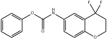 Carbamic acid, N-(4,4-difluoro-3,4-dihydro-2H-1-benzopyran-6-yl)-, phenyl ester 구조식 이미지