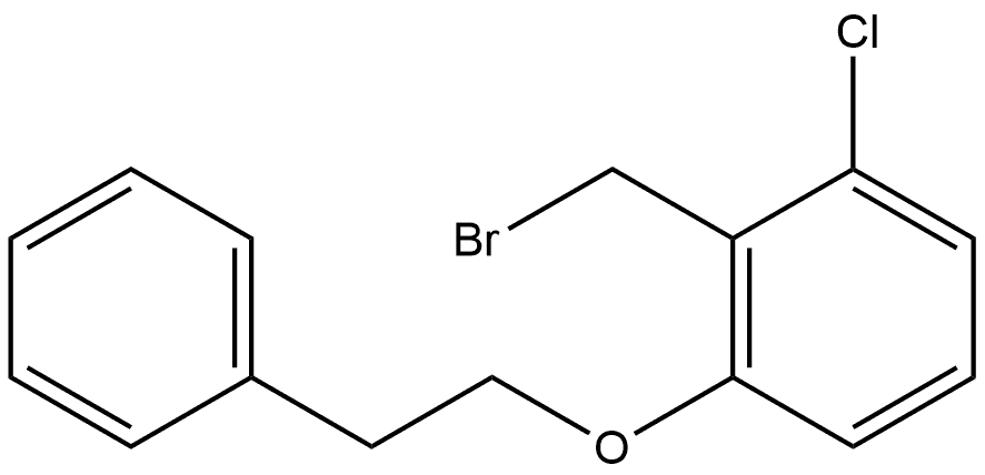 2-(Bromomethyl)-1-chloro-3-(2-phenylethoxy)benzene Structure