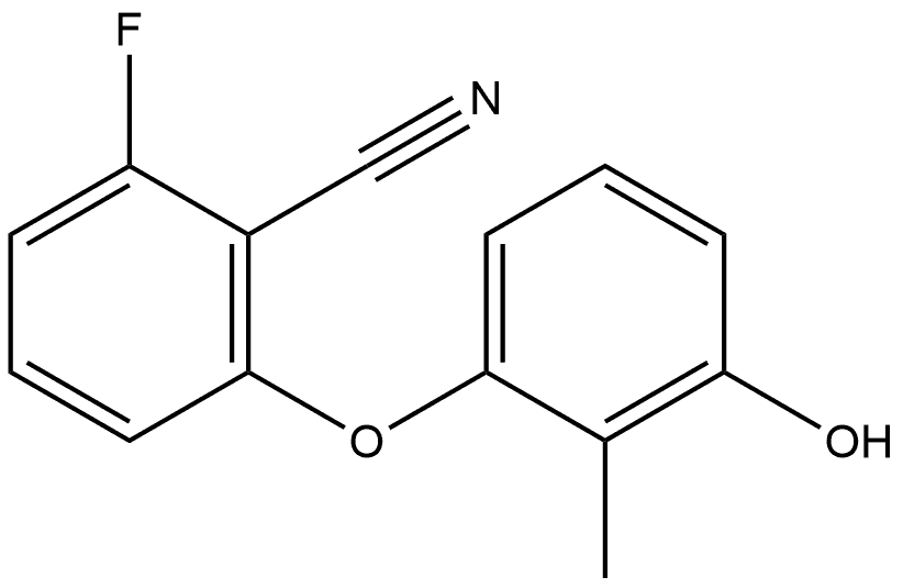 2-Fluoro-6-(3-hydroxy-2-methylphenoxy)benzonitrile Structure