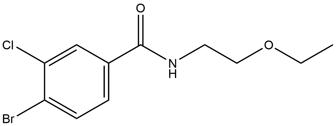 4-Bromo-3-chloro-N-(2-ethoxyethyl)benzamide 구조식 이미지