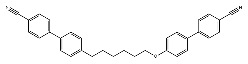 [1,1'-Biphenyl]-4-carbonitrile, 4'-[[6-(4'-cyano[1,1'-biphenyl]-4-yl)hexyl]oxy]- 구조식 이미지