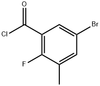 Benzoyl chloride, 5-bromo-2-fluoro-3-methyl- Structure