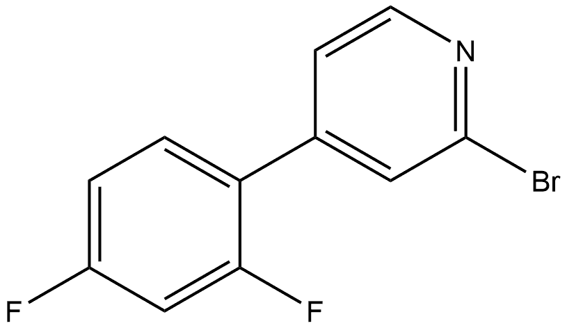 Pyridine, 2-bromo-4-(2,4-difluorophenyl)- Structure