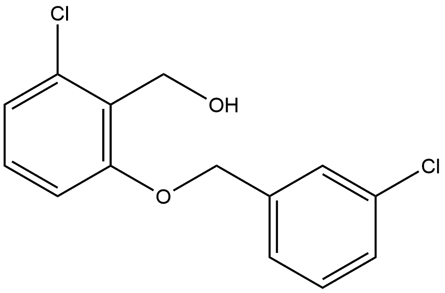 2-Chloro-6-[(3-chlorophenyl)methoxy]benzenemethanol Structure