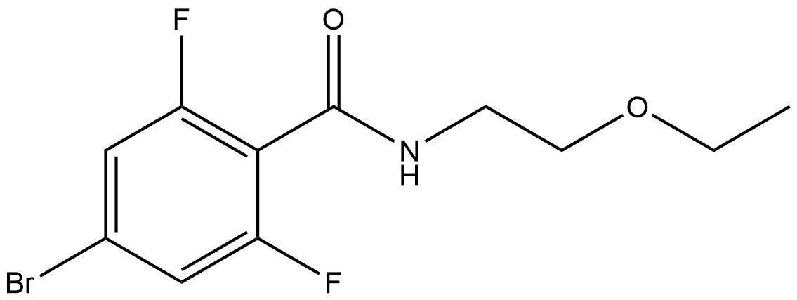 4-Bromo-N-(2-ethoxyethyl)-2,6-difluorobenzamide Structure