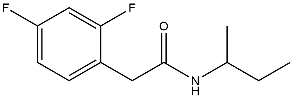 2,4-Difluoro-N-(1-methylpropyl)benzeneacetamide Structure