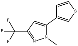 1-methyl-5-(thiophen-3-yl)-3-(trifluoromethyl)-1H-pyrazole Structure