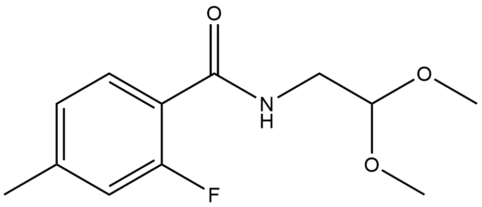 N-(2,2-Dimethoxyethyl)-2-fluoro-4-methylbenzamide Structure