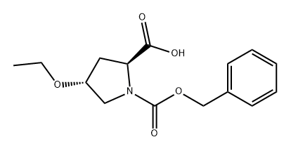 1,2-Pyrrolidinedicarboxylic acid, 4-ethoxy-, 1-(phenylmethyl) ester, (2S,4R)- Structure