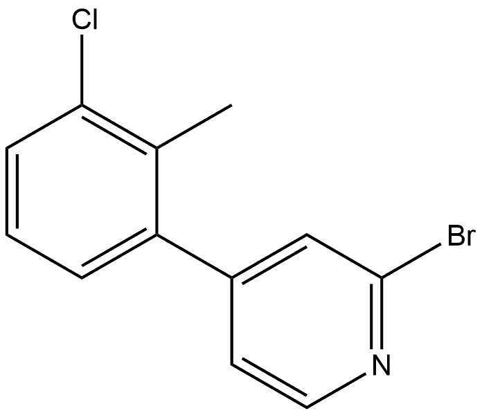 2-Bromo-4-(3-chloro-2-methylphenyl)pyridine Structure