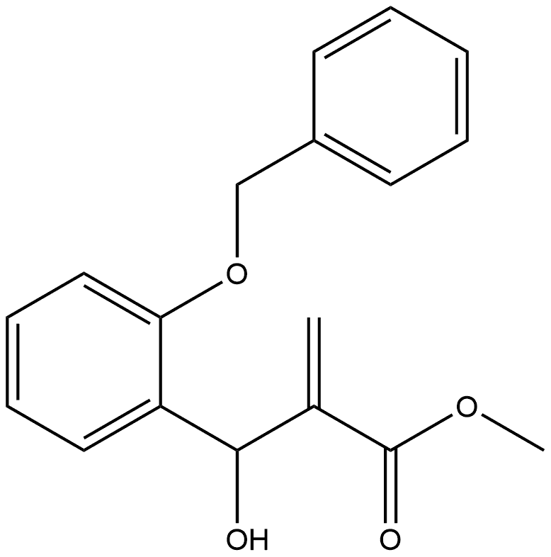 Benzenepropanoic acid, β-hydroxy-α-methylene-2-(phenylmethoxy)-, methyl ester Structure