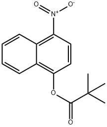 Propanoic acid, 2,2-dimethyl-, 4-nitro-1-naphthalenyl ester Structure