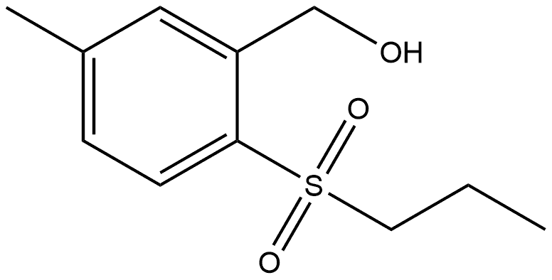 5-Methyl-2-(propylsulfonyl)benzenemethanol Structure