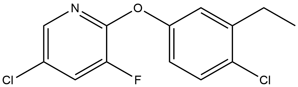 5-Chloro-2-(4-chloro-3-ethylphenoxy)-3-fluoropyridine Structure