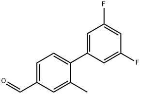 3',5'-Difluoro-2-methyl-[1,1'-biphenyl]-4-carbaldehyde Structure