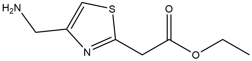 ethyl 2-(4-(aminomethyl)thiazol-2-yl)acetate Structure