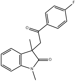 3-(2-(4-Fluorophenyl)-2-oxoethyl)-1,3-dimethylindolin-2-one Structure