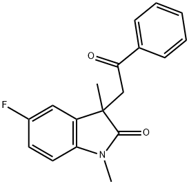 5-Fluoro-1,3-dimethyl-3-(2-oxo-2-phenylethyl)indolin-2-one Structure