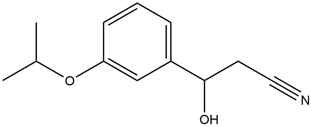 β-Hydroxy-3-(1-methylethoxy)benzenepropanenitrile Structure