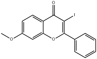 3-Iodo-7-methoxy-2-phenyl-4H-chromen-4-one Structure
