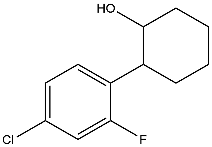 2-(4-Chloro-2-fluorophenyl)cyclohexanol Structure