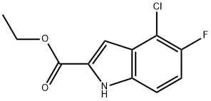 1H-Indole-2-carboxylic acid, 4-chloro-5-fluoro-, ethyl ester Structure