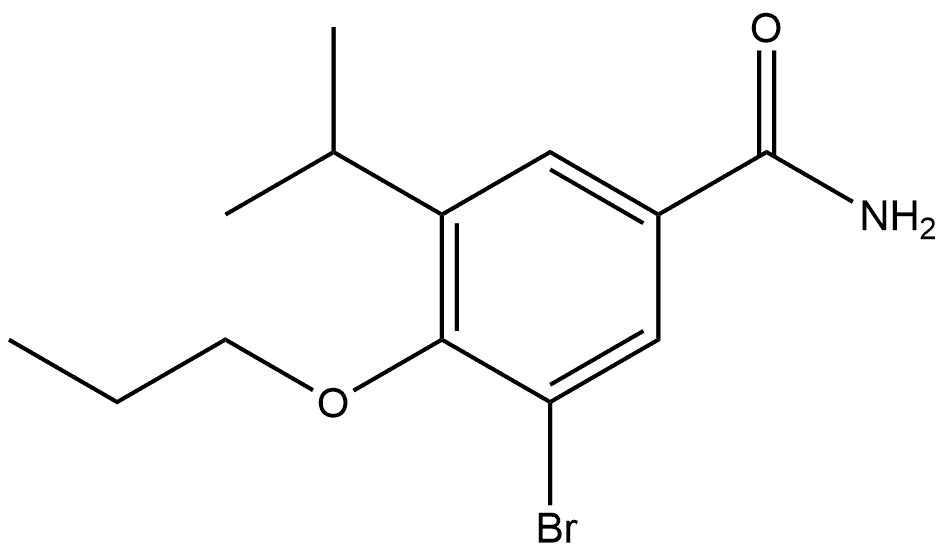 3-Bromo-5-(1-methylethyl)-4-propoxybenzamide Structure