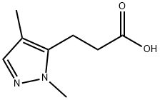 1,4-Dimethyl-1H-pyrazole-5-propanoic acid 구조식 이미지