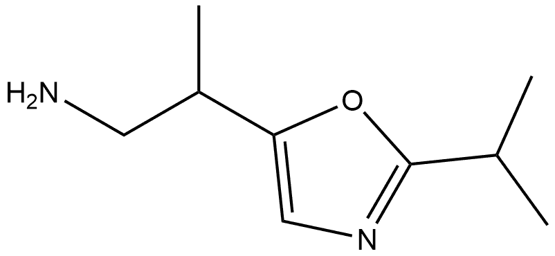 2-[2-(propan-2-yl)-1,3-oxazol-5-yl]propan-1-amine 구조식 이미지