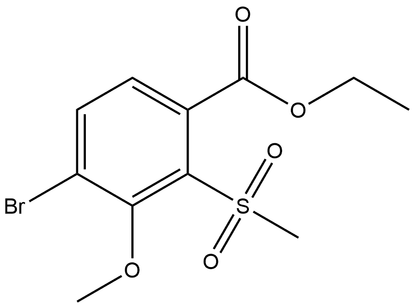Ethyl 4-bromo-3-methoxy-2-(methylsulfonyl)benzoate 구조식 이미지