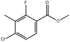 Benzoic acid, 4-chloro-2-fluoro-3-methyl-, methyl ester Structure