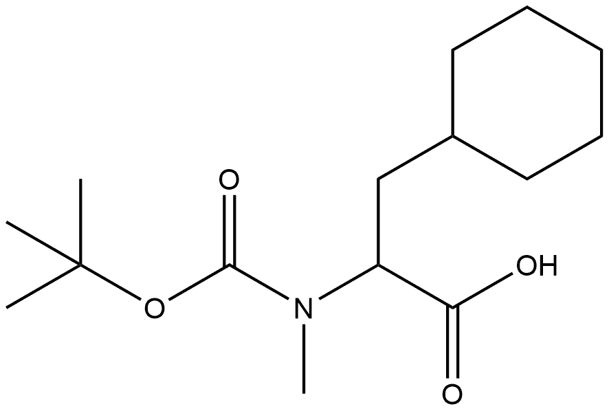 Cyclohexanepropanoic acid, α-[[(1,1-dimethylethoxy)carbonyl]methylamino]- Structure