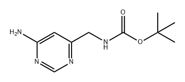 Carbamic acid, N-[(6-amino-4-pyrimidinyl)methyl]-, 1,1-dimethylethyl ester Structure