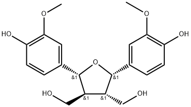 3,4-Furandimethanol, tetrahydro-2,5-bis(4-hydroxy-3-methoxyphenyl)-, (2R,3S,4S,5S)- Structure