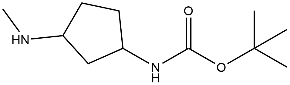 (3-Methylamino-cyclopentyl)-carbamic acid tert-butyl ester Structure