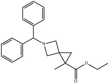 Ethyl 5-(diphenylmethyl)-1-methyl-5-azaspiro[2.3]hexane-1-carboxylate Structure