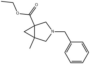 3-Azabicyclo[3.1.0]hexane-1-carboxylic acid, 5-methyl-3-(phenylmethyl)-, ethyl ester 구조식 이미지