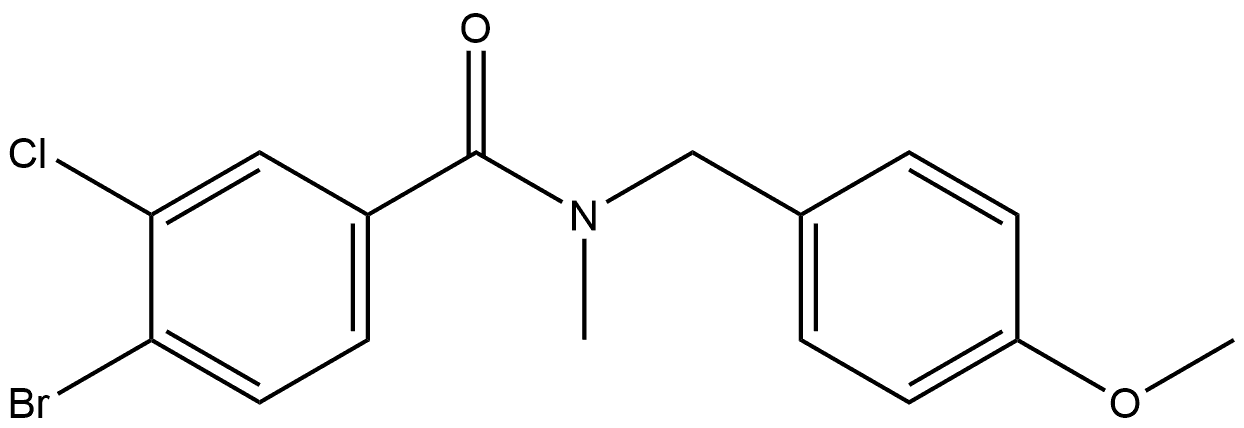 4-Bromo-3-chloro-N-[(4-methoxyphenyl)methyl]-N-methylbenzamide Structure