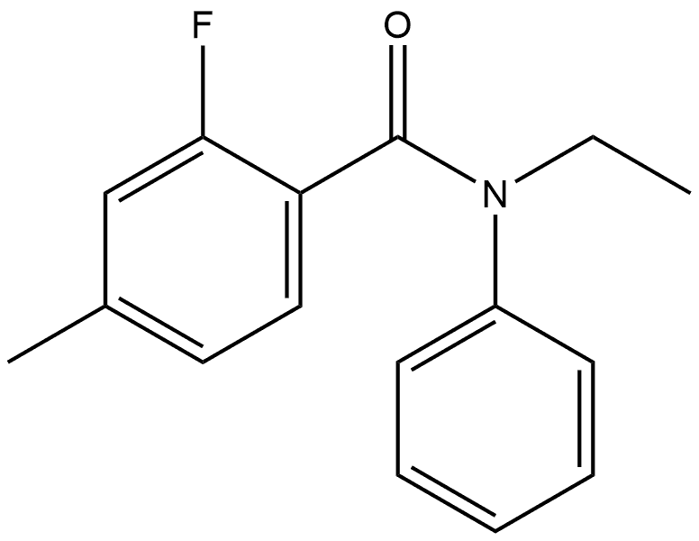 N-Ethyl-2-fluoro-4-methyl-N-phenylbenzamide Structure