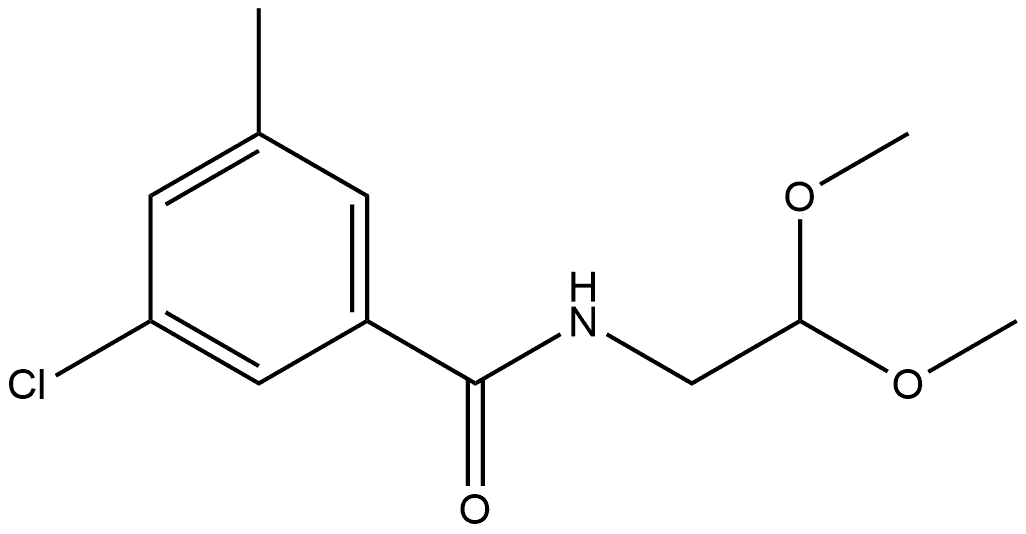 Benzamide, 3-chloro-N-(2,2-dimethoxyethyl)-5-methyl- Structure