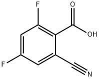 Benzoic acid, 2-cyano-4,6-difluoro- Structure