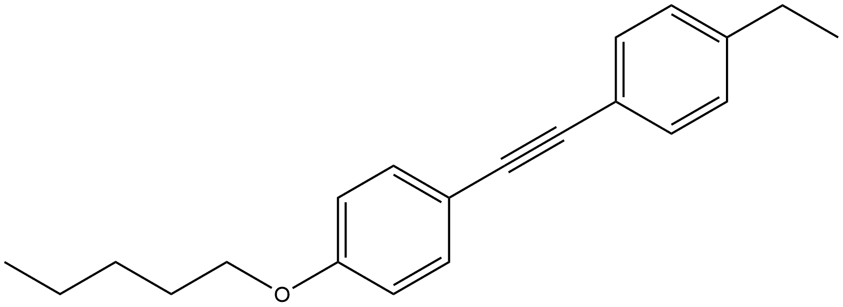 Benzene, 1-ethyl-4-[[4-(pentyloxy)phenyl]ethynyl]- Structure