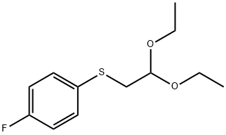 Benzene, 1-[(2,2-diethoxyethyl)thio]-4-fluoro- Structure