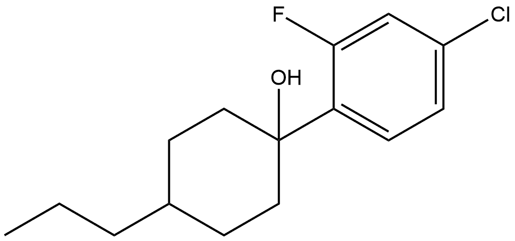 1-(4-Chloro-2-fluorophenyl)-4-propylcyclohexanol Structure