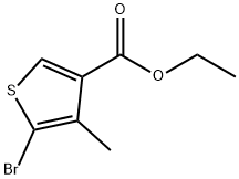 3-Thiophenecarboxylic acid, 5-bromo-4-methyl-, ethyl ester 구조식 이미지